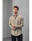 Oversize  Keten Görünümlü Gömlek