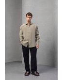 Oversize  Keten Görünümlü Gömlek