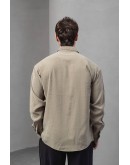 Oversize  Keten Görünümlü Gömlek
