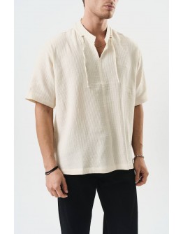 İp Detaylı Money Serisi Hakim Yaka Tişört