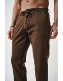  Mercan Koleksiyon Erkek Rahat Kalıp Keten Pantolon