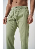  Mercan Koleksiyon Erkek Rahat Kalıp Keten Pantolon