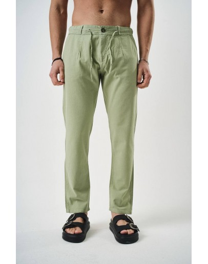  Mercan Koleksiyon Erkek Rahat Kalıp Keten Pantolon