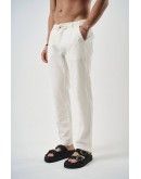  Mercan Koleksiyon Erkek Rahat Kalıp Keten Pantolon