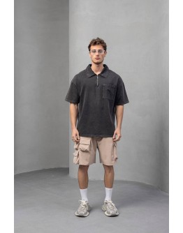 Oversize Yarım Fermuarlı T-Shirt