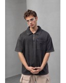 Oversize Yarım Fermuarlı T-Shirt
