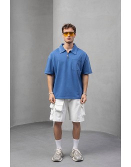 Oversize Yarım Fermuarlı T-Shirt