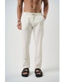  Mercan Koleksiyon Erkek Rahat Kalıp Keten Pantolon
