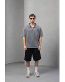 Oversize Yarım Fermuarlı T-Shirt