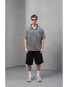 Oversize Yarım Fermuarlı T-Shirt