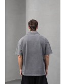 Oversize Yarım Fermuarlı T-Shirt